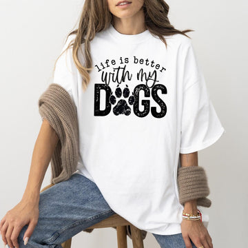 Dog Mom T-Shirt or Sweatshirt – Funny Dog Lover Shirt, DTG Printed Graphic Tee, Gift for Dog Moms, Pet Lover Apparel