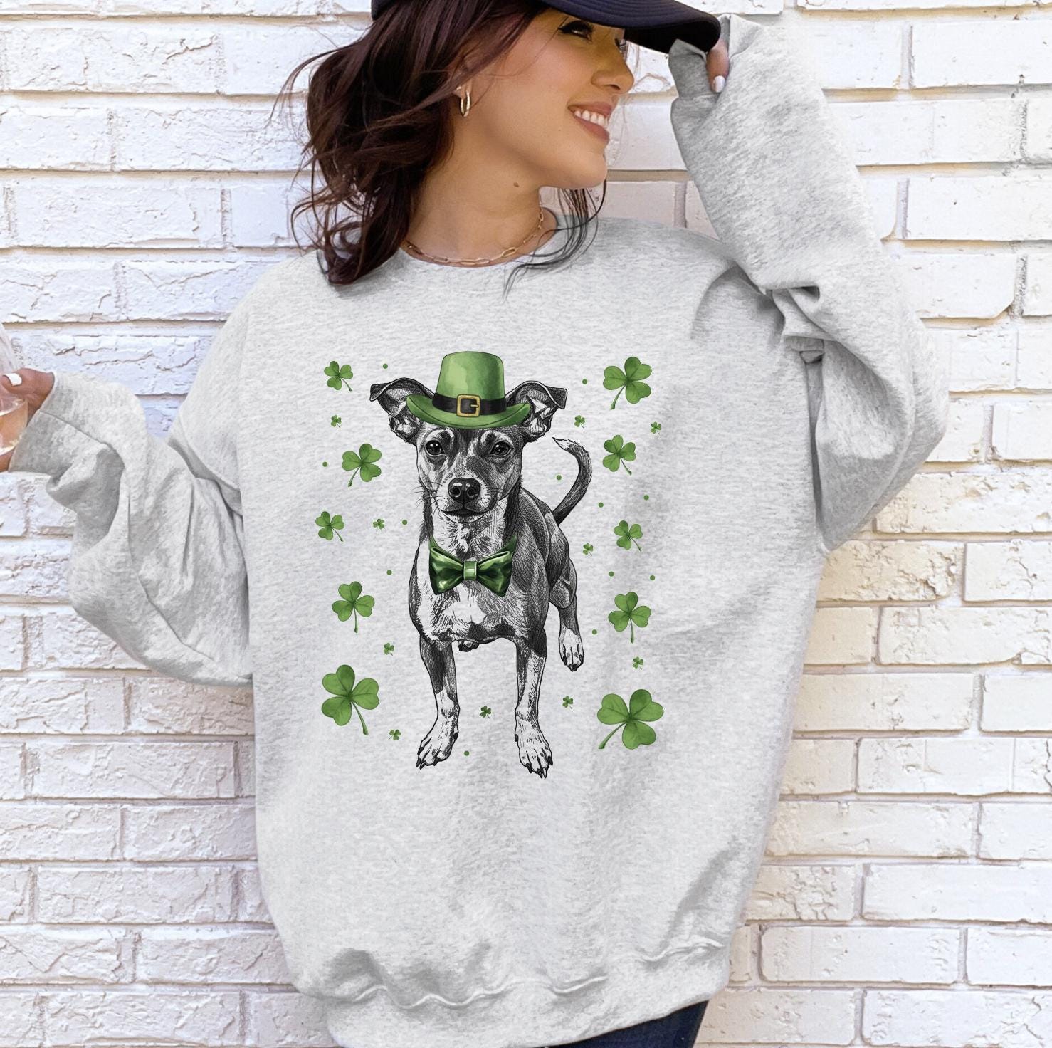Custom Pet St Patricks Day T-Shirt with Photo DTG Printed | Personalized Pet Shirt | Custom Dog Cat Graphic Tee | Pet Lover Gift
