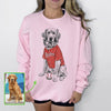 Custom Baseball Pet T-Shirt with Photo & Name DTG Printed | Personalized Pet Portrait Shirt | Custom Dog Cat Graphic Tee