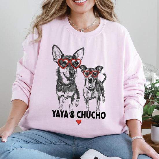 Custom Pet Valentine's Day T-Shirt with Photo & Name DTG Printed | Personalized Pet Shirt | Custom Dog Cat Graphic Tee | Pet Lover Gift