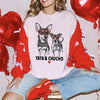 Custom Pet Valentine's Day T-Shirt with Photo & Name DTG Printed | Personalized Pet Shirt | Custom Dog Cat Graphic Tee | Pet Lover Gift