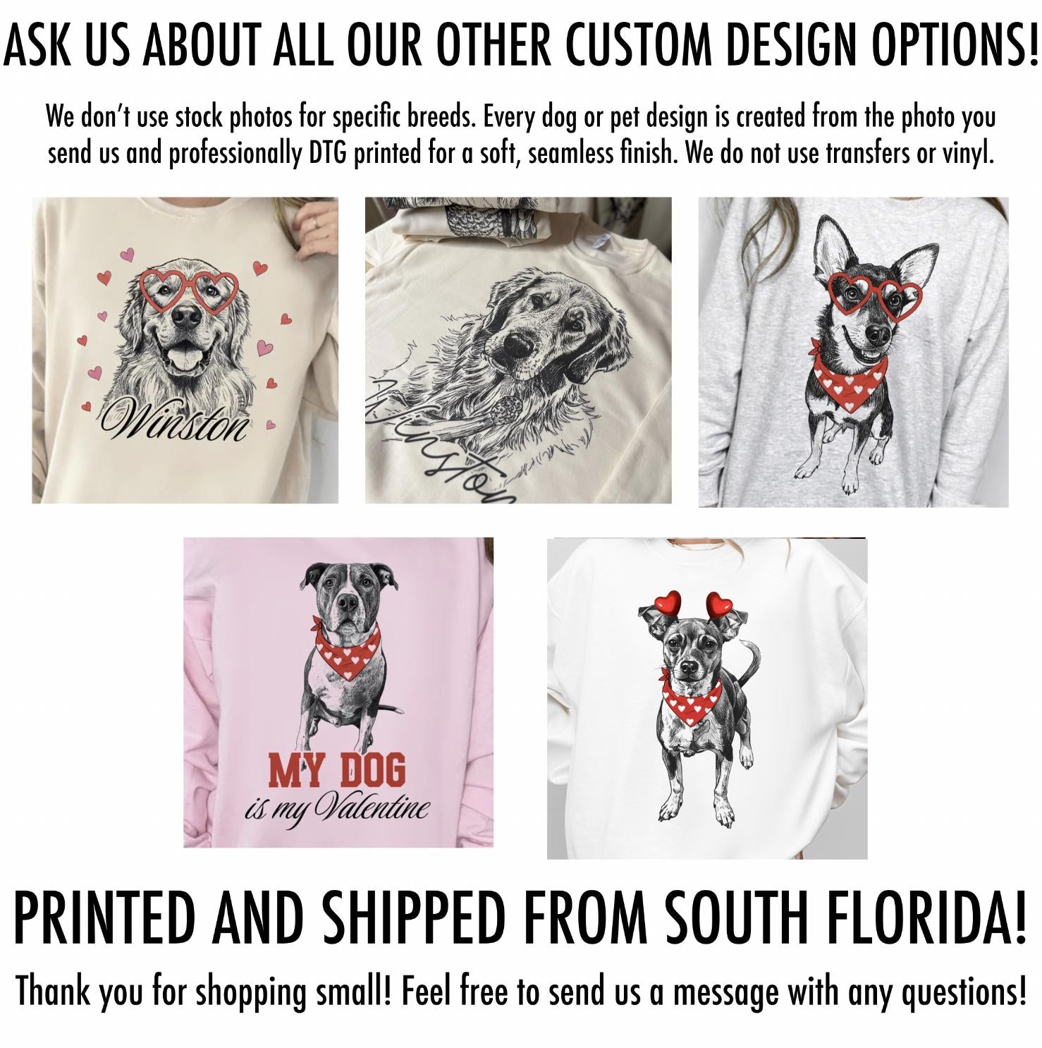 Custom Pet Valentine's Day T-Shirt with Photo & Name DTG Printed | Personalized Pet Shirt | Custom Dog Cat Graphic Tee | Pet Lover Gift