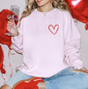 Valentines Heart Sweatshirt, DTG Printed Womens Valentine's Day Sweatshirt, Couple Gift Sweatshirt, Anniversary Day Gift, Christmas Gift