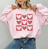 Valentines Hearts Sweatshirt, DTG Printed Womens Valentine's Day Sweatshirt, Couple Gift Sweatshirt, Anniversary Day Gift