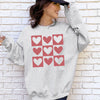 Valentines Hearts Sweatshirt, DTG Printed Womens Valentine's Day Sweatshirt, Couple Gift Sweatshirt, Anniversary Day Gift