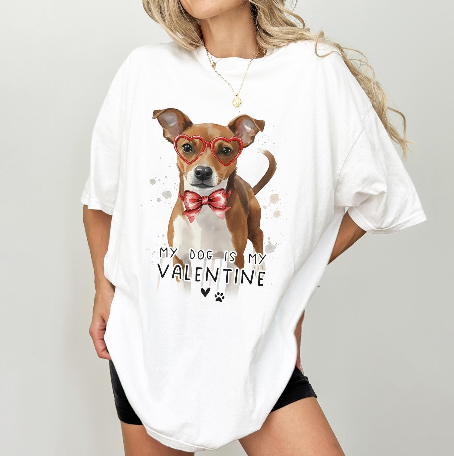 Custom Pet Valentine's Day T-Shirt with Photo & Name DTG Printed | Personalized Pet Shirt | Custom Dog Cat Graphic Tee | Pet Lover Gift