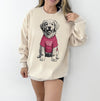 Custom Photo of Your Dog in a T-Shirt with Custom Text, Unisex T-Shirt or Sweatshirt, DTG Printed