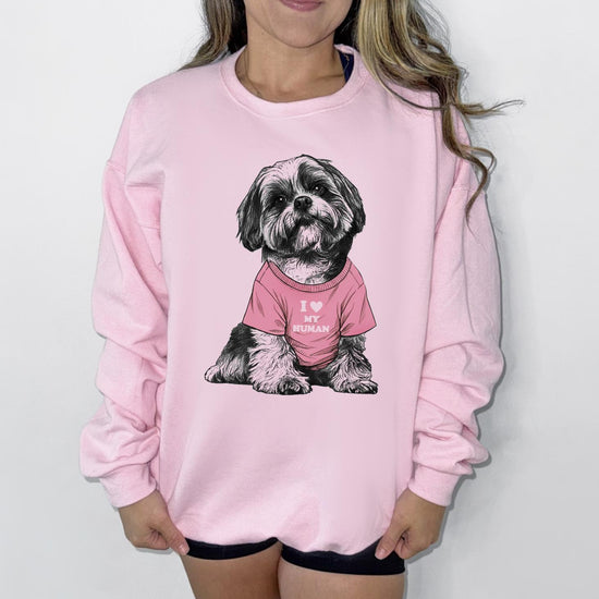 Custom Photo of Your Dog in a T-Shirt with Custom Text, Unisex T-Shirt or Sweatshirt, DTG Printed