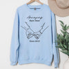 Personalized Date Sweatshirt with Names and Date, Custom Couple Pullover, Anniversaries Outfit, Matching Valentines Clothing, Wedding Gift