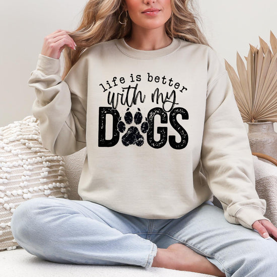 Dog Mom T-Shirt or Sweatshirt – Funny Dog Lover Shirt, DTG Printed Graphic Tee, Gift for Dog Moms, Pet Lover Apparel