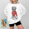 Custom Baseball Pet T-Shirt with Photo & Name DTG Printed | Personalized Pet Portrait Shirt | Custom Dog Cat Graphic Tee