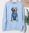 Custom Photo of Your Dog in a T-Shirt with Custom Text, Unisex T-Shirt or Sweatshirt, DTG Printed