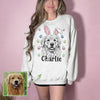 Custom Easter Dog Photo Sweatshirt, Dog Owner Easter Gift, Personalized Pet Sweatshirt, Custom Cat Photo Shirt, Pet Memorial Gift