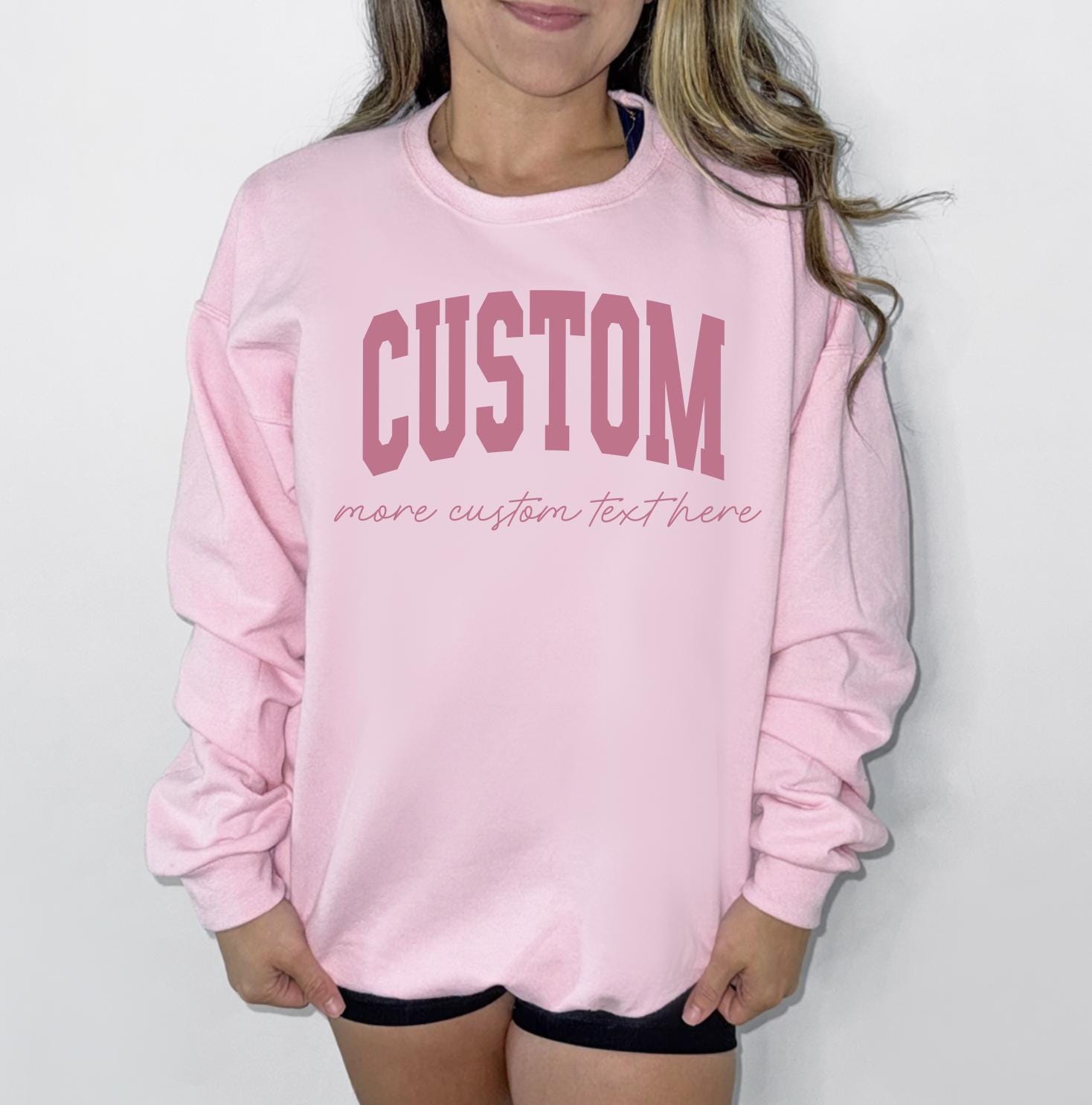 Custom Text T-Shirt or Sweatshirt | Personalized Sweathsirt | DTG Printed