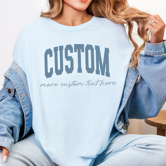 Custom Text Comfort Colors T-Shirt | Personalized Comfort Colors | DTG Printed