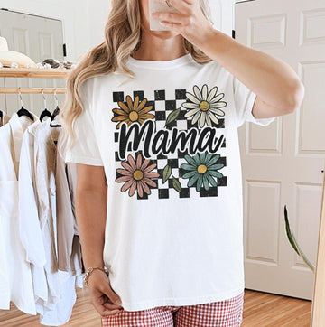 Mama Vintage Style, Flowers Sweatshirt or T-Shirt, DTG Printed