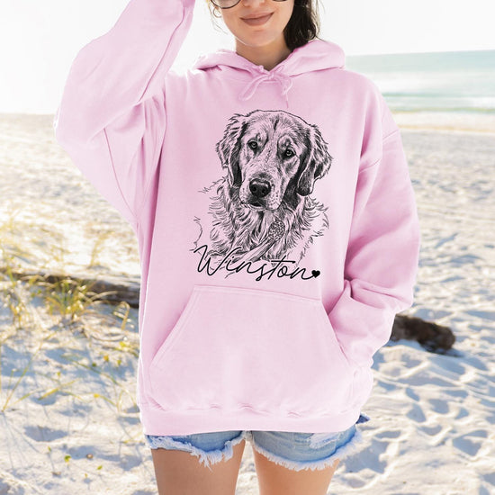 Custom Dog Photo Hoodie, Personalized Pet Hoodie, DTG Printed Dog Mom Gift, Custom Pet Lover Keepsake Gifts