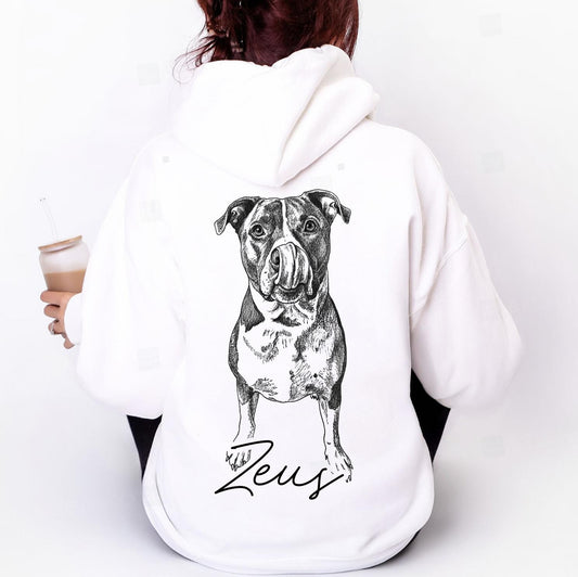 Personalized Hoodie With Photo, Custom Pet Photo Hoodies, Cat Dad Gift Custom Hoodie, Custom Pet Photo Sweatshirt, Photo Dog Cat Hoodie