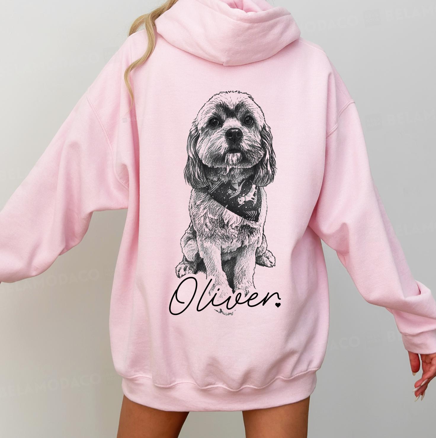Personalized Hoodie With Photo, Custom Pet Photo Hoodies, Cat Dad Gift Custom Hoodie, Custom Pet Photo Sweatshirt, Photo Dog Cat Hoodie