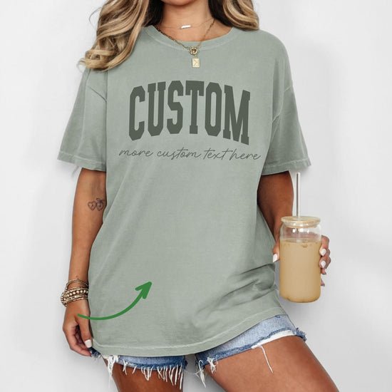 Custom Text Comfort Colors T-Shirt | Personalized Comfort Colors | DTG Printed
