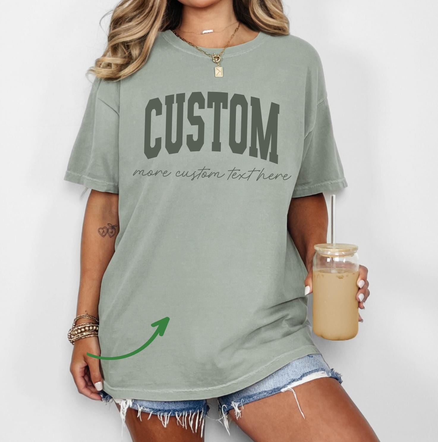 Custom Text Comfort Colors T-Shirt | Personalized Comfort Colors | DTG Printed