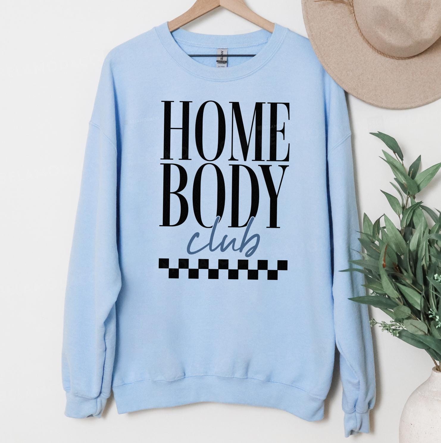 The Homebody Club Sweatshirt or T-Shirt, Cozy Loungewear Graphic Tee, DTG Printed Minimalist Comfort Shirt, Introvert Gift