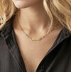 Personalized Single Bar PaperClip Necklace, 18K Gold Plated Custom Engraved Paperclip Necklace, Custom Text Necklace