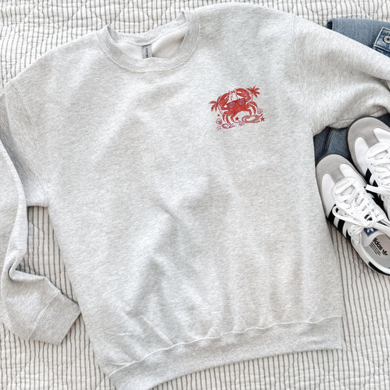 If Crabby Please Return to the Beach Shirt or Sweatshirt, Funny Beach T-Shirt, Coastal Vibes Tee, Summer Graphic Shirt, DTG Printed