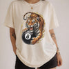 Fierce Tiger and 8-Ball Graphic Apparel – Custom DTG T-Shirt or Sweatshirt – Classic Edge & Power
