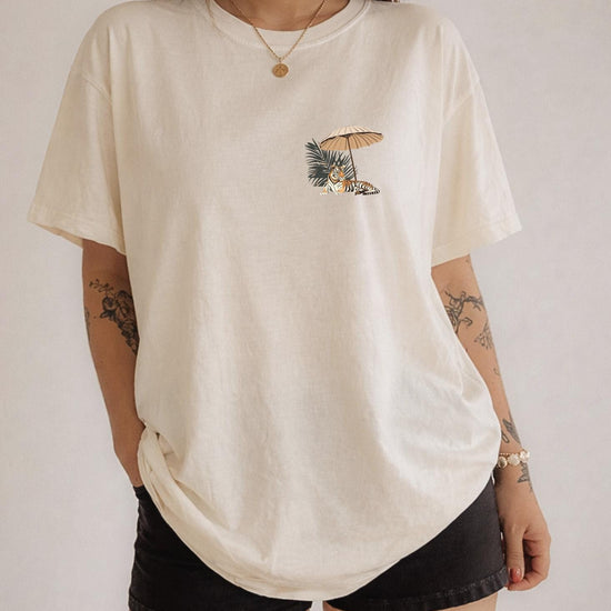 Seas the Day: Unbothered & Untamed Beach Tiger T-Shirt or Sweatshirt
