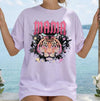 Pink Retro Mama Tiger Rocker Tee - Distressed Aerosmith Font "MAMA" T-Shirt