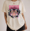 Pink Retro Mama Tiger Rocker Tee - Distressed Aerosmith Font "MAMA" T-Shirt