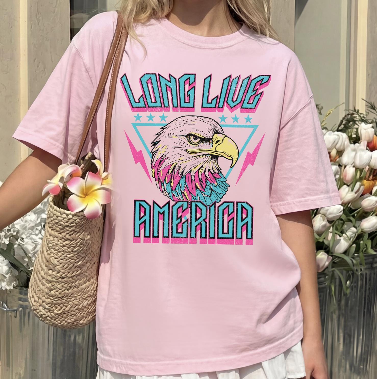 Long Live America T-Shirt or Sweatshirt | Patritoic Graphic Tee | DTG Printed America Tee