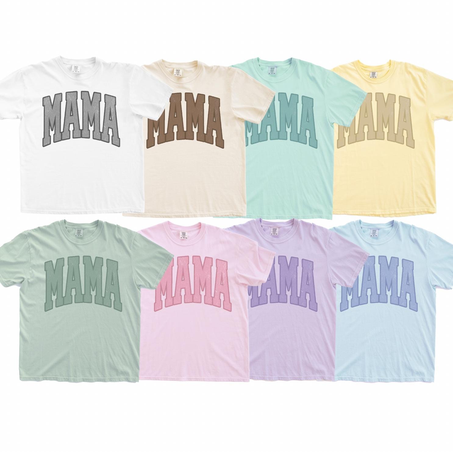 Mama Monochromatic Lettering T-Shirt or Sweatshirt | DTG Printed Minimalist Mother's Day Gift
