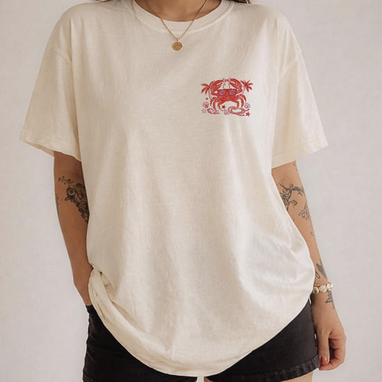 If Crabby Please Return to the Beach Shirt or Sweatshirt, Funny Beach T-Shirt, Coastal Vibes Tee, Summer Graphic Shirt, DTG Printed
