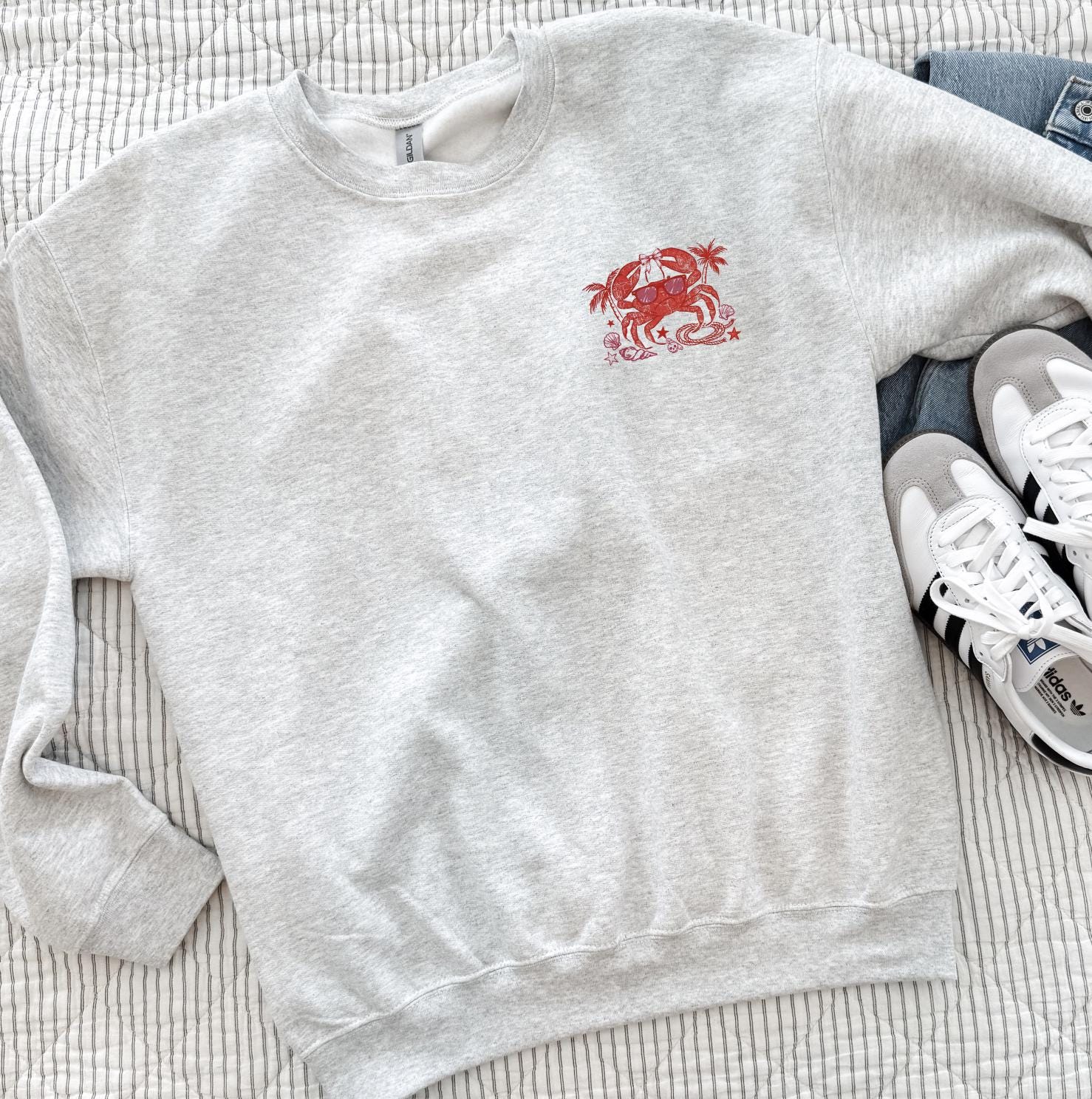 If Crabby Please Return to the Beach Shirt or Sweatshirt, Funny Beach T-Shirt, Coastal Vibes Tee, Summer Graphic Shirt, DTG Printed