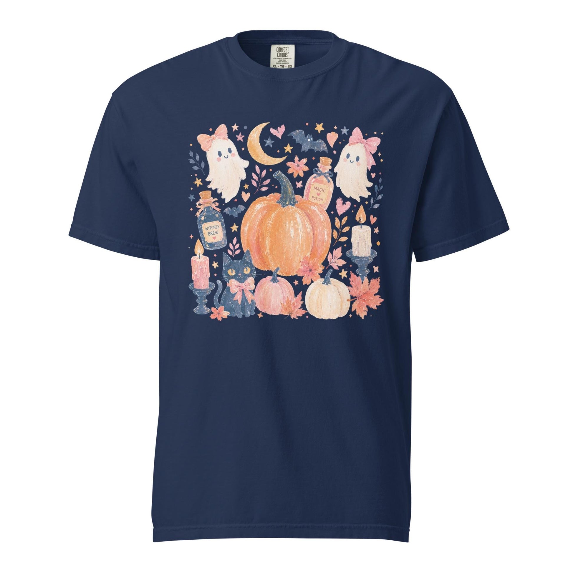 Cute Boho Halloween Icon Comfort Colors Tee, DTG Printed