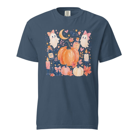 Cute Boho Halloween Icon Comfort Colors Tee, DTG Printed
