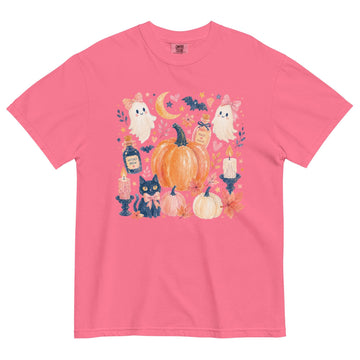 Cute Boho Halloween Icon Comfort Colors Tee, DTG Printed