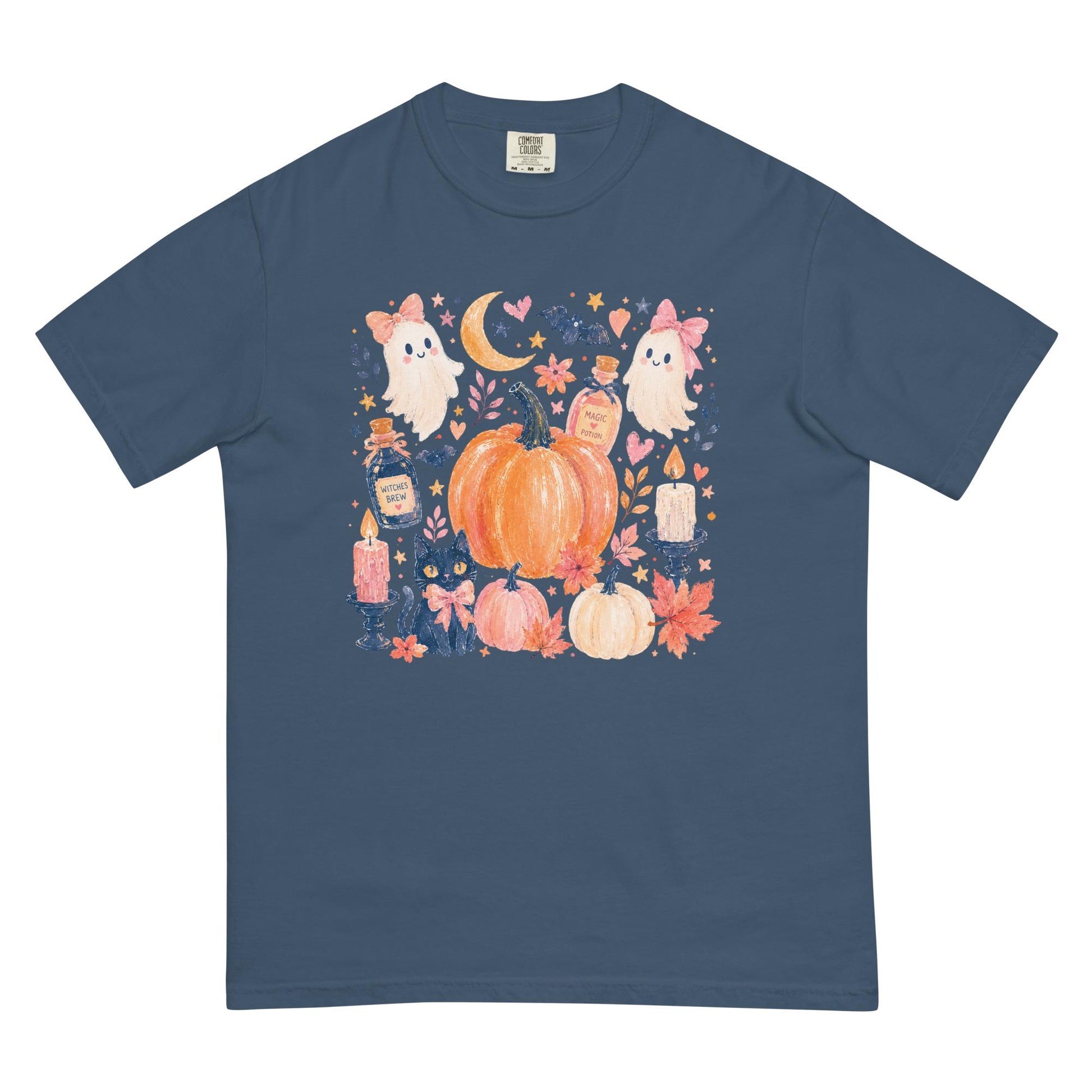 Cute Boho Halloween Icon Comfort Colors Tee, DTG Printed