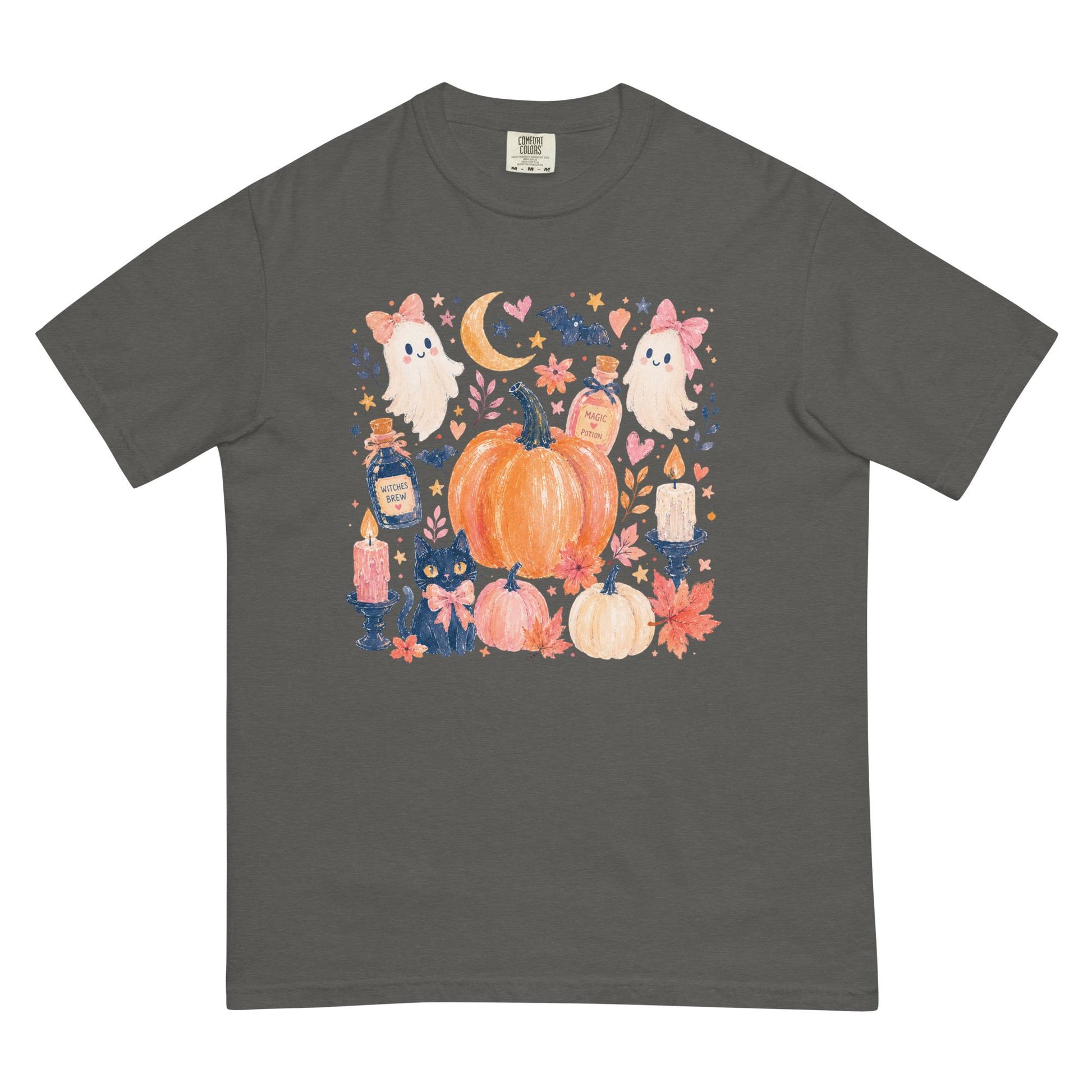 Cute Boho Halloween Icon Comfort Colors Tee, DTG Printed