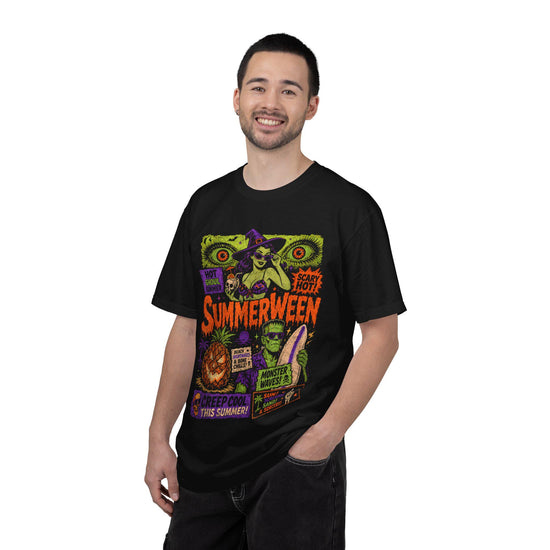 Summerween Poster Graphic T-shirt | Retro Horror Surf Movie Tee
