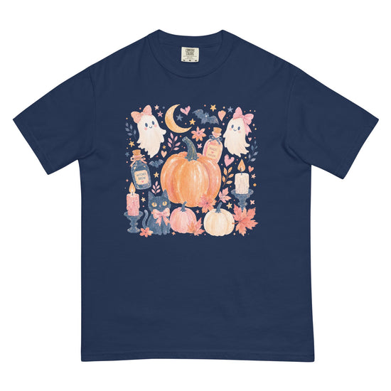 Cute Boho Halloween Icon Comfort Colors Tee, DTG Printed