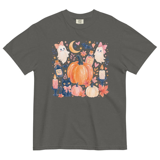 Cute Boho Halloween Icon Comfort Colors Tee, DTG Printed
