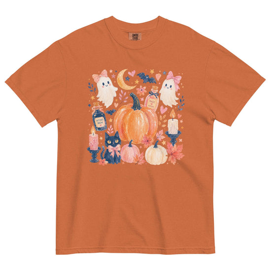 Cute Boho Halloween Icon Comfort Colors Tee, DTG Printed