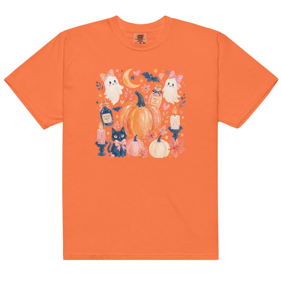 Cute Boho Halloween Icon Comfort Colors Tee, DTG Printed