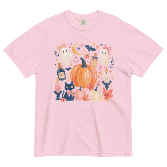 Cute Boho Halloween Icon Comfort Colors Tee, DTG Printed