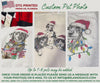 Custom Pet Christmas T-Shirt with Photo & Name DTG Printed | Personalized Pet Portrait Shirt | Custom Dog Cat Graphic Tee | Pet Lover Gift