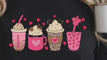 Valentines Day Sweatshirt, Womens Valentines Day Sweater, Valentine Coffee Sweatshirt, Valentines Day Shirt, Valentines Sweatshirt