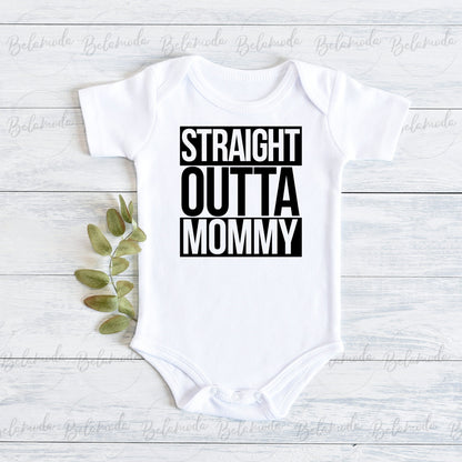 Straight Outta Mommy Bodysuit, Baby Shower Gifts, Newborn Baby Gift, Baby Clothes, Custom Bodysuit
